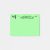 Markenbezeichnung für hellgrünes Rechteck Post-it Klebezettel (Vorderseite)