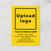 Markenbezeichnung für kleine gelbe Portraitkarte Visitenkarte (Vorderseite)