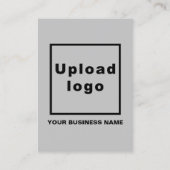 Markenbezeichnung für kleine graue Portraitkarte Visitenkarte (Rückseite)