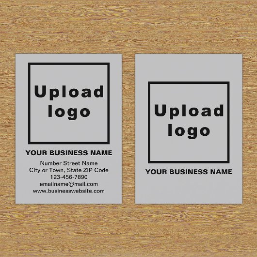 Markenbezeichnung für kleine graue Portraitkarte Visitenkarte