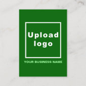 Markenbezeichnung für kleine grüne Portraitkarte Visitenkarte (Rückseite)