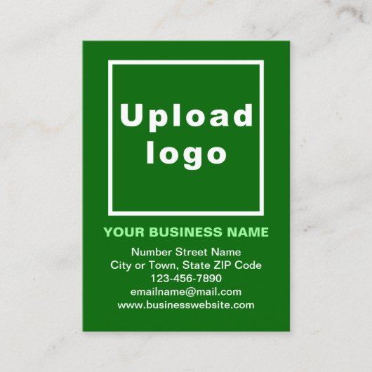 Markenbezeichnung für kleine grüne Portraitkarte Visitenkarte (Vorderseite)