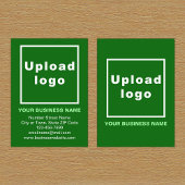 Markenbezeichnung für kleine grüne Portraitkarte Visitenkarte