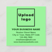 Markenbezeichnung für kleine, helle Green Square-K Quadratische Visitenkarte (Vorderseite)