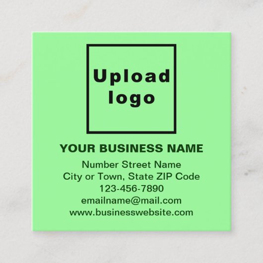 Markenbezeichnung für kleine, helle Green Square-K Quadratische Visitenkarte (Vorderseite)