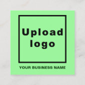 Markenbezeichnung für kleine, helle Green Square-K Quadratische Visitenkarte (Rückseite)