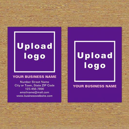 Markenbezeichnung für kleine Lila Portraitkarte Visitenkarte