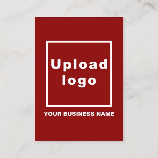 Markenbezeichnung für kleine rote Portraitkarte Visitenkarte (Rückseite)