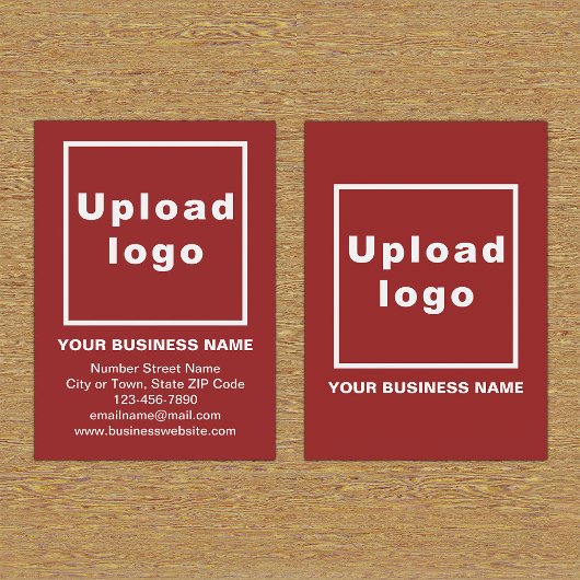 Markenbezeichnung für kleine rote Portraitkarte Visitenkarte