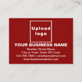 Markenbezeichnung für kleine rote Rechteck-Karte Visitenkarte (Vorderseite)