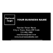 Markenbezeichnung für kleine schwarze Magnetkarte Magnetische Visitenkarte (Vorderseite)