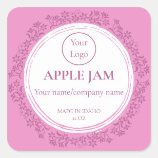 Markenbezeichnung für kleine Unternehmen - Jam Jel Quadratischer Aufkleber