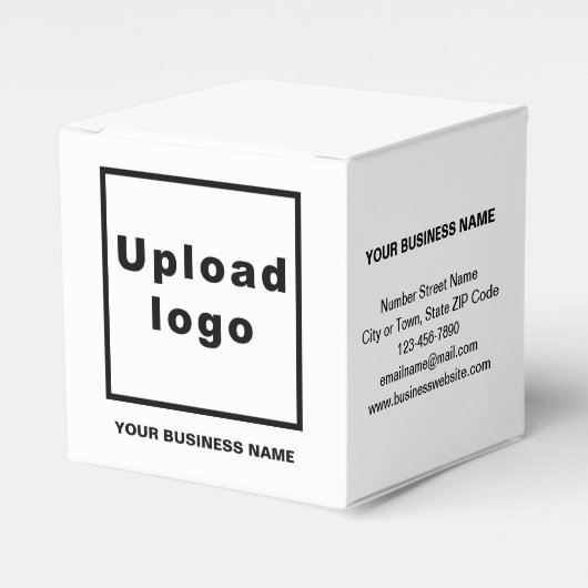 Markenbezeichnung für kleine weiße Box Geschenkschachtel (Vorderseite)