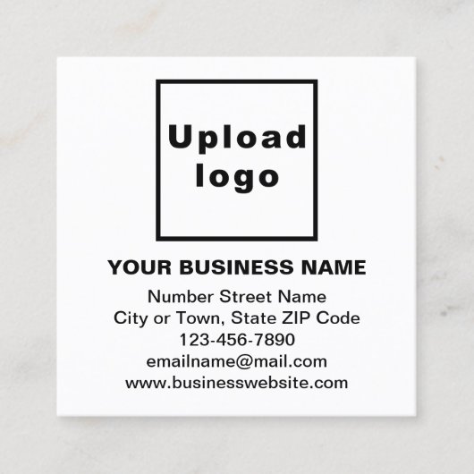 Markenbezeichnung für kleine weiße Quadrate Quadratische Visitenkarte (Vorderseite)