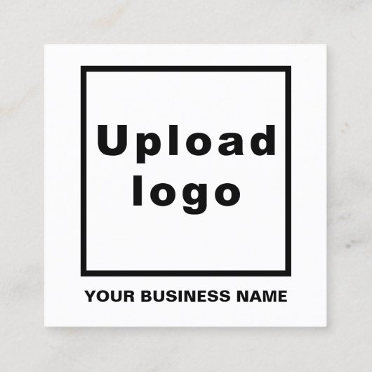 Markenbezeichnung für kleine weiße Quadrate Quadratische Visitenkarte (Rückseite)
