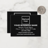 Markenbezeichnung für kleines schwarzes Rechteck Mitteilungskarte (Vorderseite/Rückseite Beispiel)