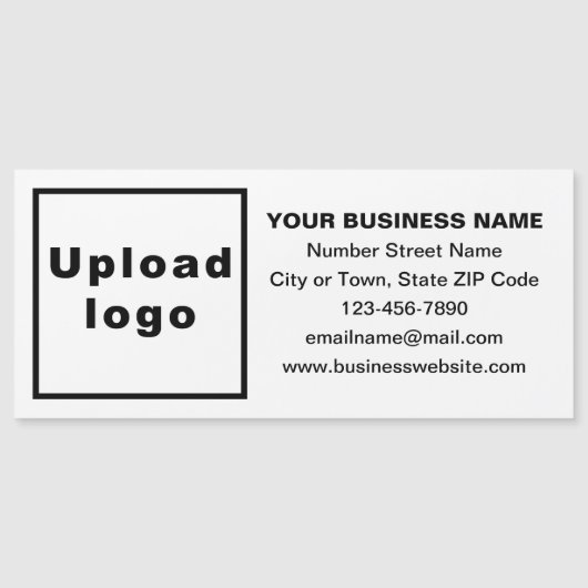 Markenbezeichnung für lange weiße Magnetkarte (Vorderseite)