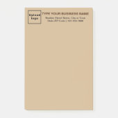 Markenbezeichnung für leichte Braun Post-it Klebezettel (Vorderseite)