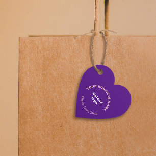 Markenbezeichnung für Lila Herzform Geschenkanhänger