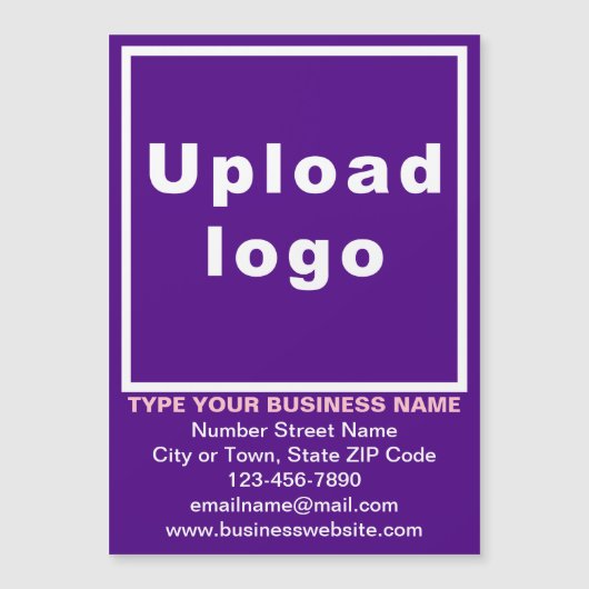 Markenbezeichnung für Lila Magnetkarte 5" x 7" (Vorderseite)