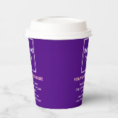 Markenbezeichnung für Lila Papiercup Pappbecher (Links)