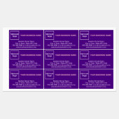 Markenbezeichnung für Lila Rectangle-Klebeetikett Etiketten (Blatt)