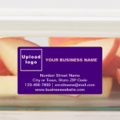 Markenbezeichnung für Lila Rectangle-Klebeetikett Etiketten (Befestigt)