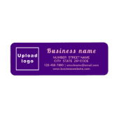 Markenbezeichnung für Lila Rücksendeadresse (Vorne)