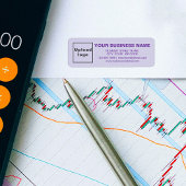 Markenbezeichnung für monochrome Lila Rücksendeadr