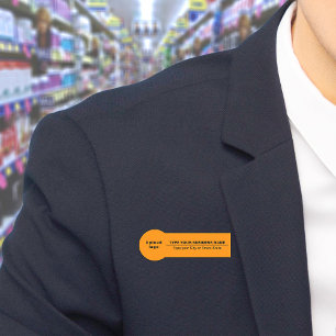 Markenbezeichnung für Orange Abzeichen - Namensmar Namensschild