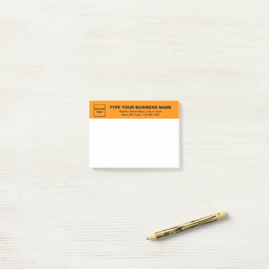 Markenbezeichnung für "Orange Heading of Rectangle Post-it Klebezettel (Auf Schreibtisch)