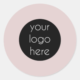 Markenbezeichnung für personalisiert-rosa-Firmenlo Runder Aufkleber