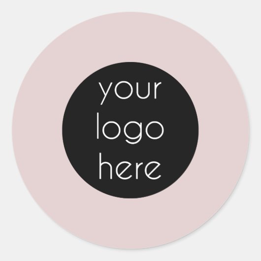 Markenbezeichnung für personalisiert-rosa-Firmenlo Runder Aufkleber (Vorderseite)