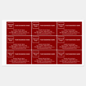 Markenbezeichnung für Red Rectangle Adhesive Label Etiketten (Blatt)