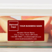 Markenbezeichnung für Red Rectangle Adhesive Label Etiketten (Befestigt)