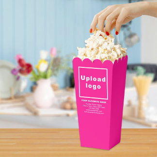 Markenbezeichnung für rosa Popcorn Geschenkschachtel