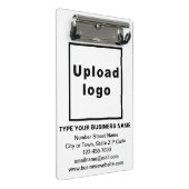 Markenbezeichnung für Schwarz-Weiß-Mini-Zwischenab Mini Klemmbrett (Schrägansicht)