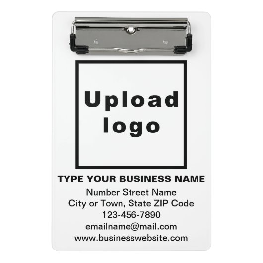 Markenbezeichnung für Schwarz-Weiß-Mini-Zwischenab Mini Klemmbrett (Vorderseite)