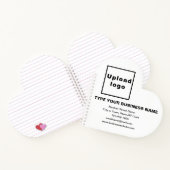 Markenbezeichnung für Spirale aus weißem Herzen Notizblock (Innenseite)