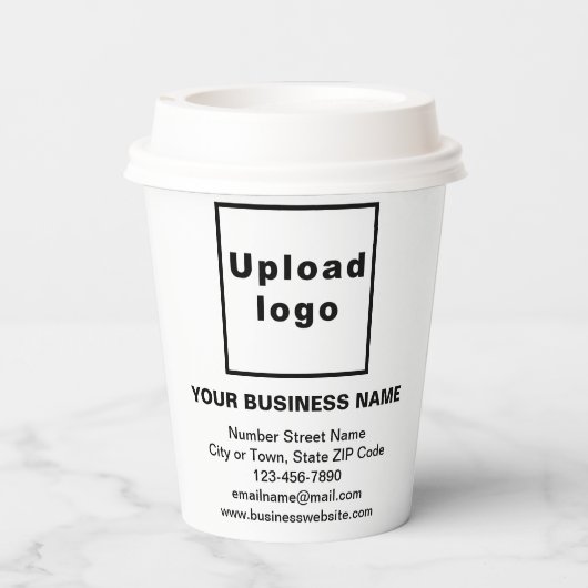 Markenbezeichnung für White Paper Cup Pappbecher (Rückseite)