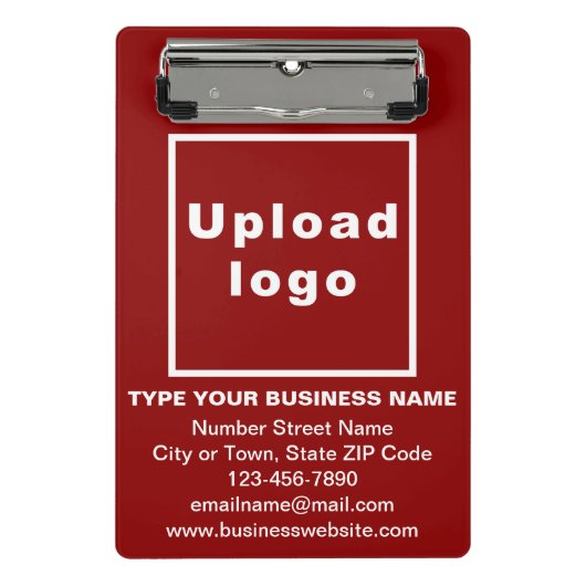 Markenbezeichnung in der Red Mini-Zwischenablage Mini Klemmbrett (Vorderseite)