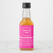 Markenbezeichnung in rosa Kleine Größe Alkoholflaschenetikett (Vorderseite)