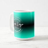 Markenbezeichnung mit dem Logo für Ihr Unternehmen Kaffeetasse (Vorderseite Links)