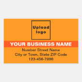 Markenbezeichnung mit hoher Qualität für Orange Fa Rechteckiger Aufkleber (Vorderseite)