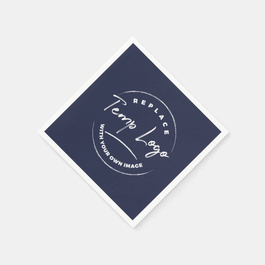 Markenbezeichnung mit Ihrem Firmenlogo oder Image Serviette (Ecke)