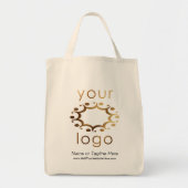 Markenbezeichnung mit Ihrem Gold-Logo und kundensp Tragetasche (Vorne)