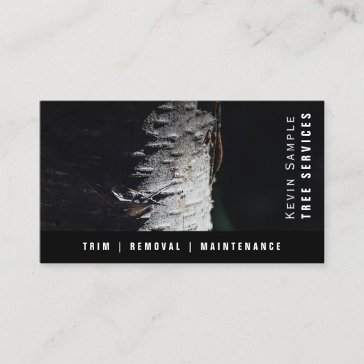 Markenbezeichnung "Moderne Baumabtrennung" Visitenkarte (Vorderseite)