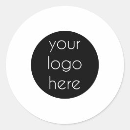 Markenbezeichnung "personalisiertes weißes Unterne Runder Aufkleber