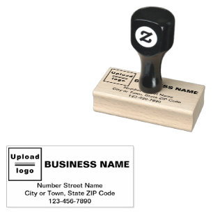 Markenbezeichnung Rectangle Form Holz Briefmarke Gummistempel