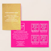 Markenbezeichnung "Rosa Farbe" auf "Foil Card" Folienkarte (Anzeige)